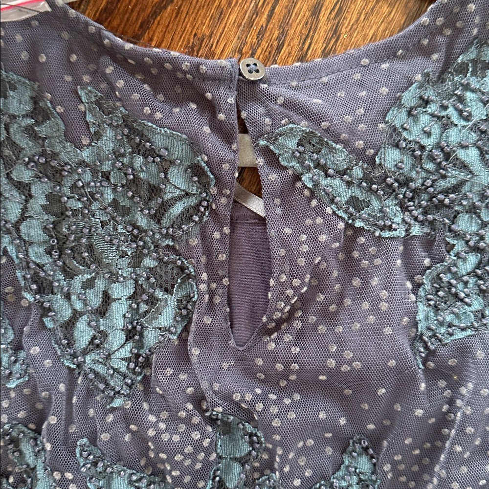 Anthropologie Beaded Tulle Tunic - Picture 7 of 7